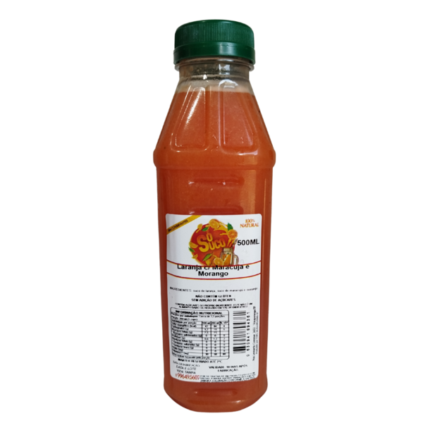  Suco Laranja c/ Morango e Maracujá 500ml  