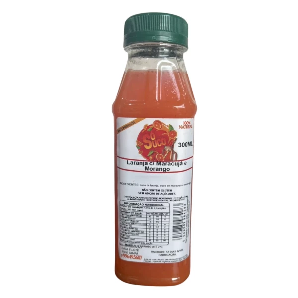  Suco de Laranja c/ Morango e Maracujá 300ml  3 em 1